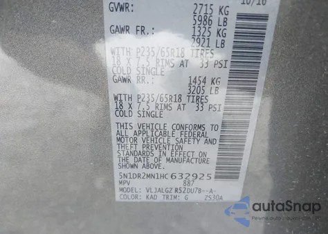 2017 Nissan Pathfinder Sl from USA, damaged, VIN 5N1DR2MN1HC632925